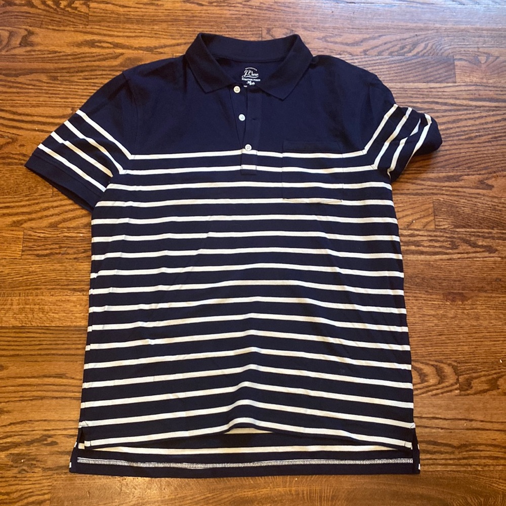 J Crew striped polo